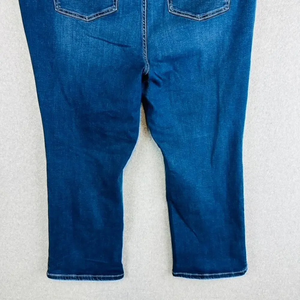 Torrid Womans Sz 22 Sky High Boot Crop Comfort Waist Blue Denim Stretch - Picture 8 of 9